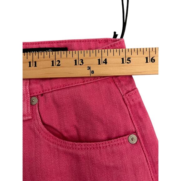 BlankNYC Women's The Baxter Ribcage Straight Leg Pink Crop Denim Sz 29 NWT - Picture 7 of 10